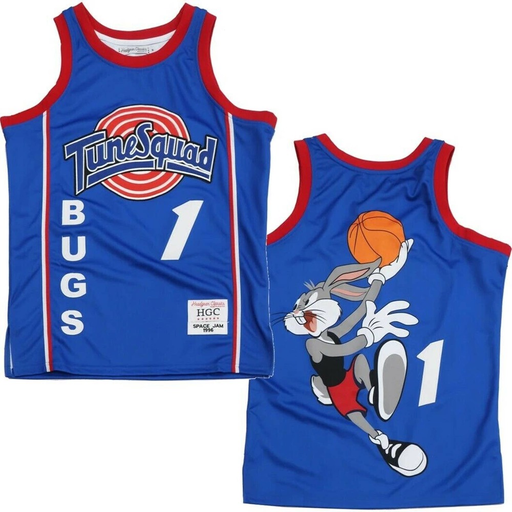 Bugs Bunny Tune Squad Space Jam Headgear Classics Embroidered Basketball Jersey